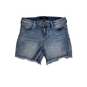 Liverpool Los Angeles Womens Medium Wash Frayed Hem Denim Shorts Size 6 28 Blue